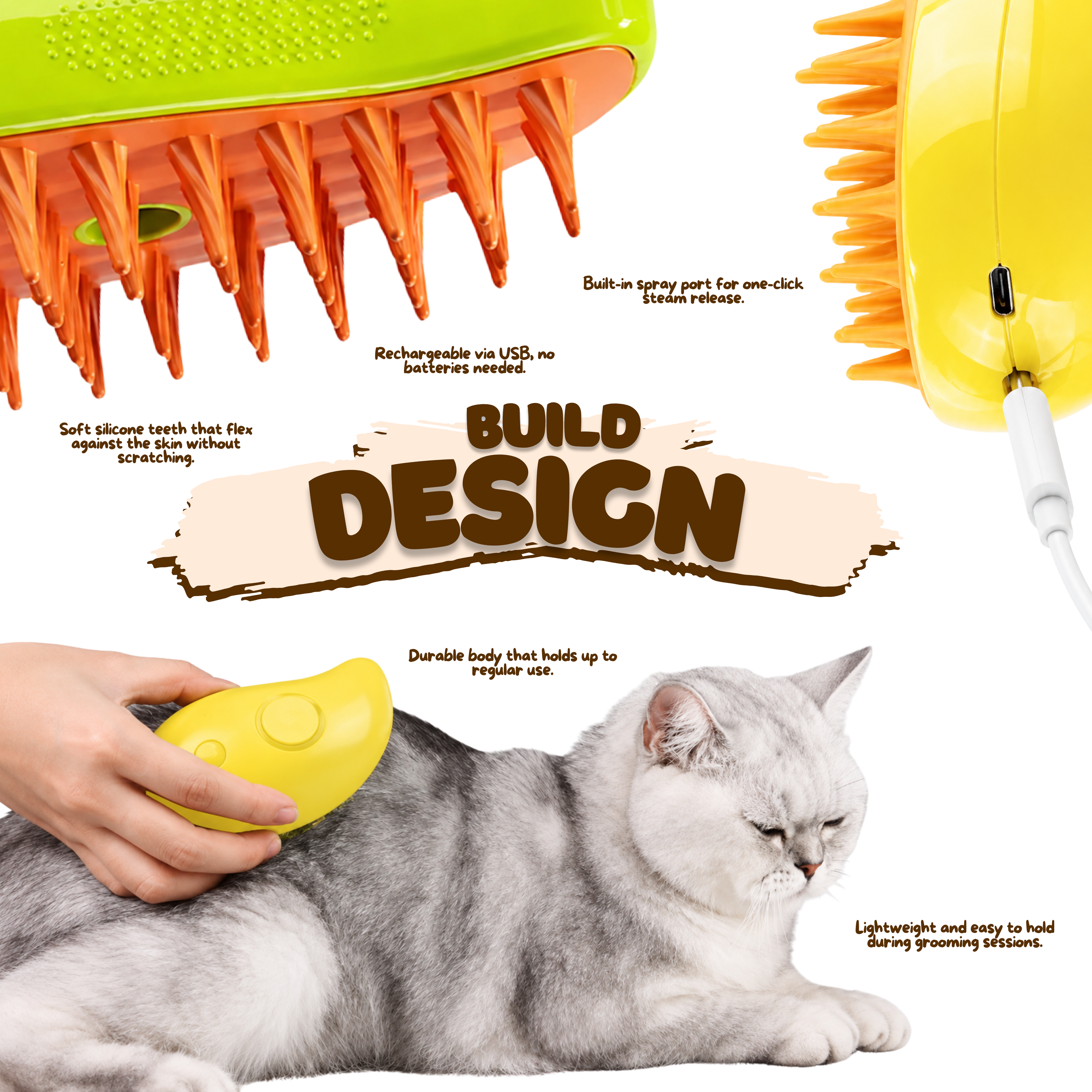 Steam Spray Grooming Brush